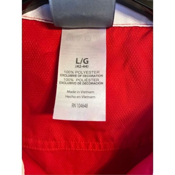 Wisconsin Badgers Knights Apparel Windbreaker Red White Color Block Large (3120) - Picture 4 of 6